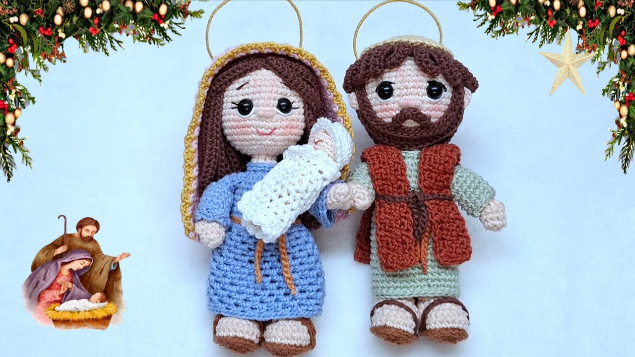 🙏VIRGEN MARIA DE LA SAGRADA FAMILIA AMIGURUMI / TEJIDA FACIL /TUTORIAL PASO A PASO ( segunda parte)🙏