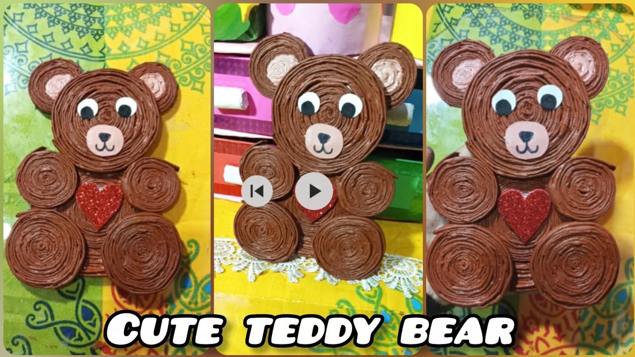 Newspaper craft ideas/DIY Teddy Bear 