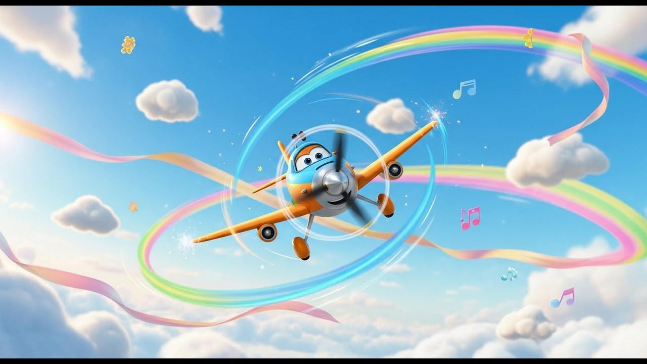 Zoom Zoom Airplane Andy Over Cloud Hills ✈️ | Airplane Song for Kids & Nursery Rhymes