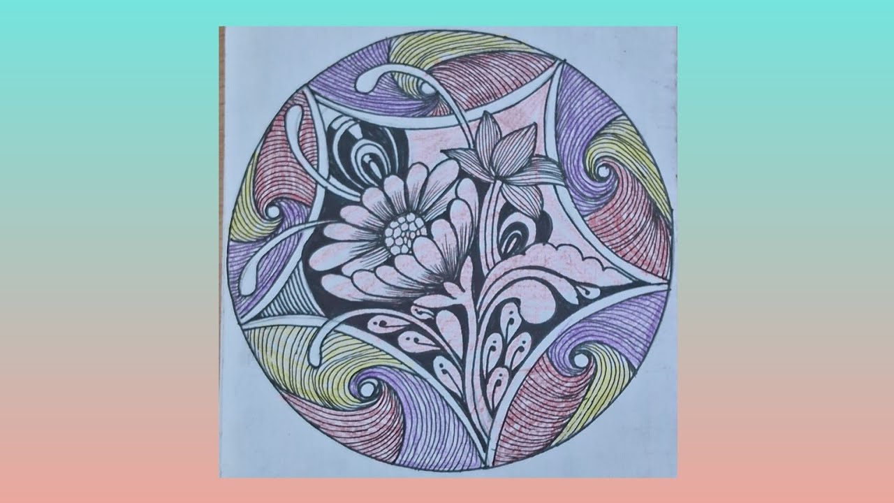 #pattern 69 zentangleart stepbystep for beginners #doodle#zen#zentangle#mandala#tangle#zentangleart