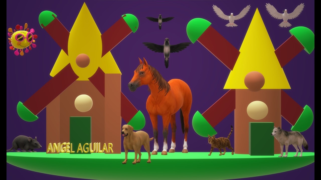 MOLINOS DE VIENTO FANTASIA INFANTIL ANIMADA CREADA POR ÁNGEL AGUILAR