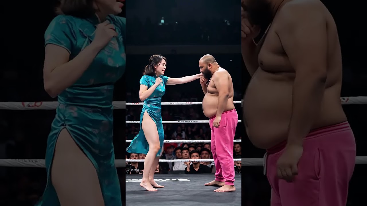 These kicks from the Kung Fu girl are so powerful! #fight #kungfu #boxing #ai