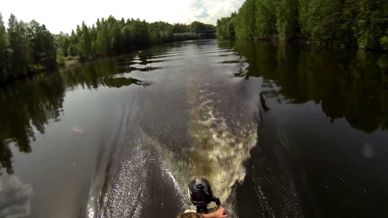 Nokia river- summer in Finland 2013 suzuki 2.5 Hp four stroke