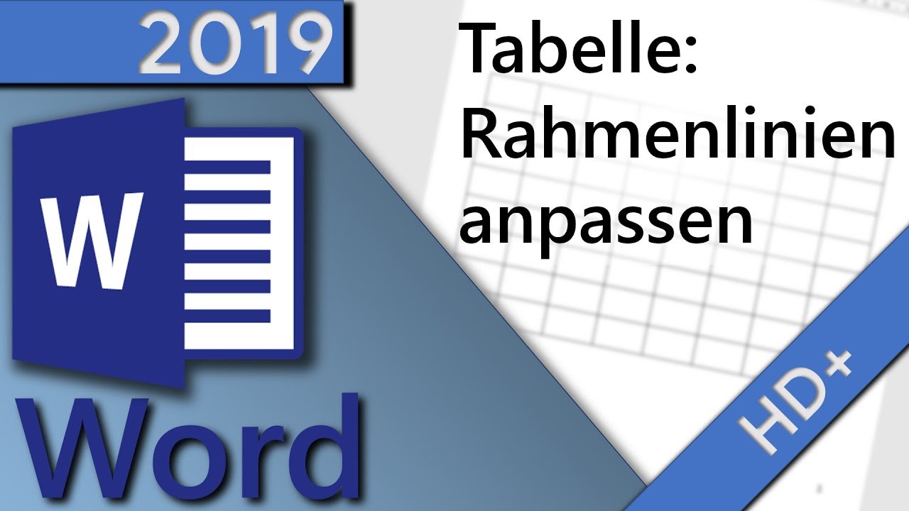 Word Tabelle: Rahmen &auml;ndern (dicker, Farbe, usw.) in 1 MINUTE (HD 2019)