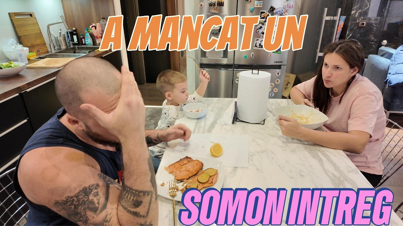 A mancat un somon intreg!