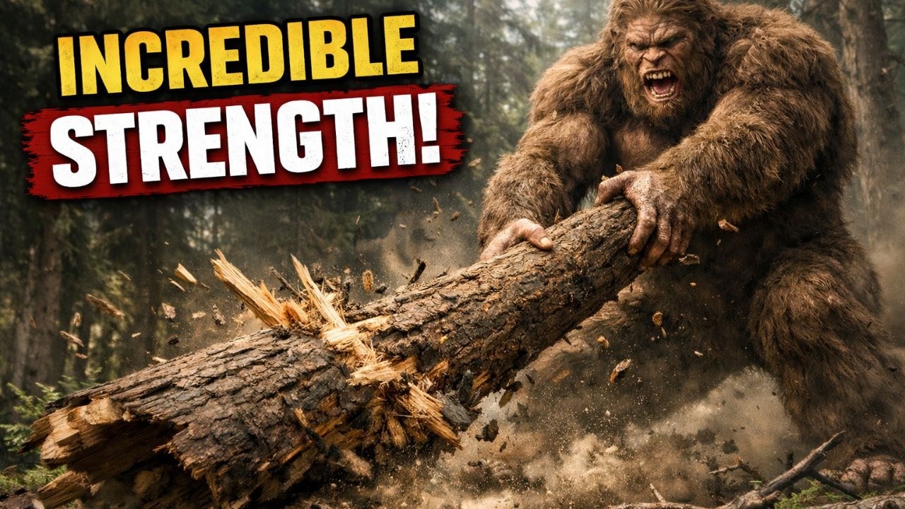 Невероятная сила Бигфута запечатлена на видео.