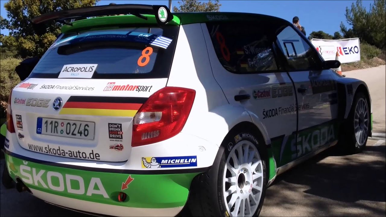 ERC ACROPOLIS RALLY 2014 SAKEDOWN START PURE ENGINE SOUND