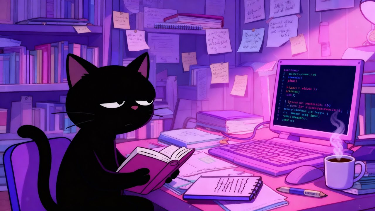 Calm mind, steady work 📚🧠 lofi for study & focus | cat@3amlofi 🐈‍⬛