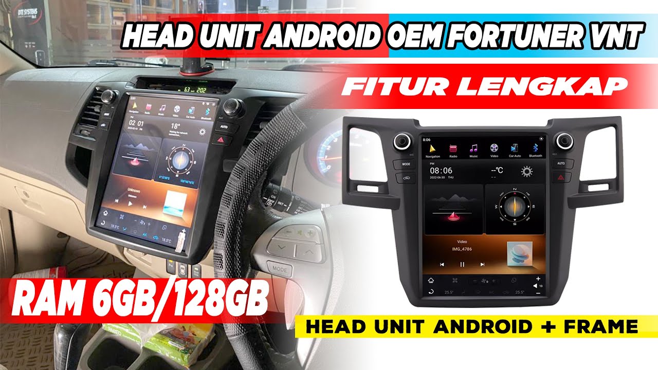 FORTUNER 2015 MAKIN GANTENG PASANG HEAD UNIT ANDROID TESLA 12 INCH REVIEW HEAD UNIT ANDROID FORTUNER