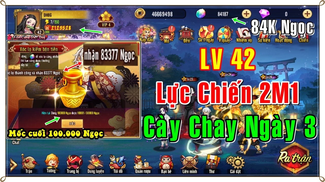 Khế Ước Diệt Quỷ #03 CÀY CHAY NGÀY 3 QUÁ PHÊ HOÀN THÀNH XÓC LỌ 68.888 LẦN ... QUÁ ĐÃ COCACOLA