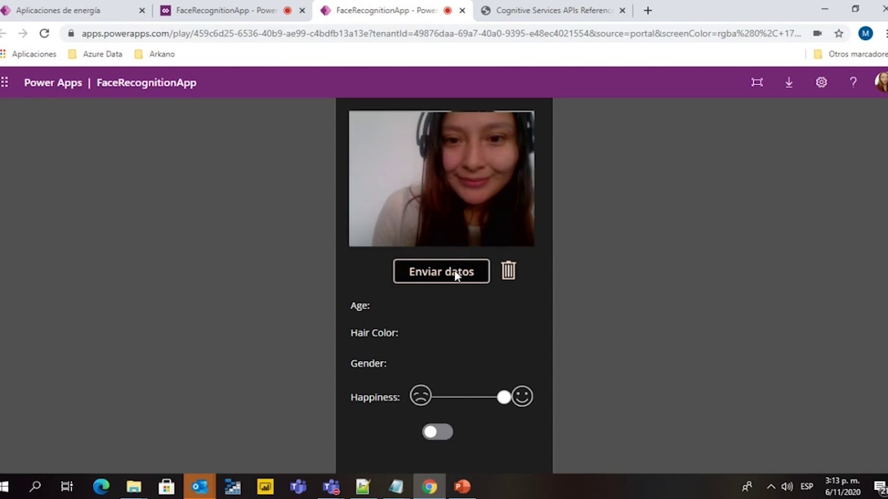 Face recognition con Power Apps