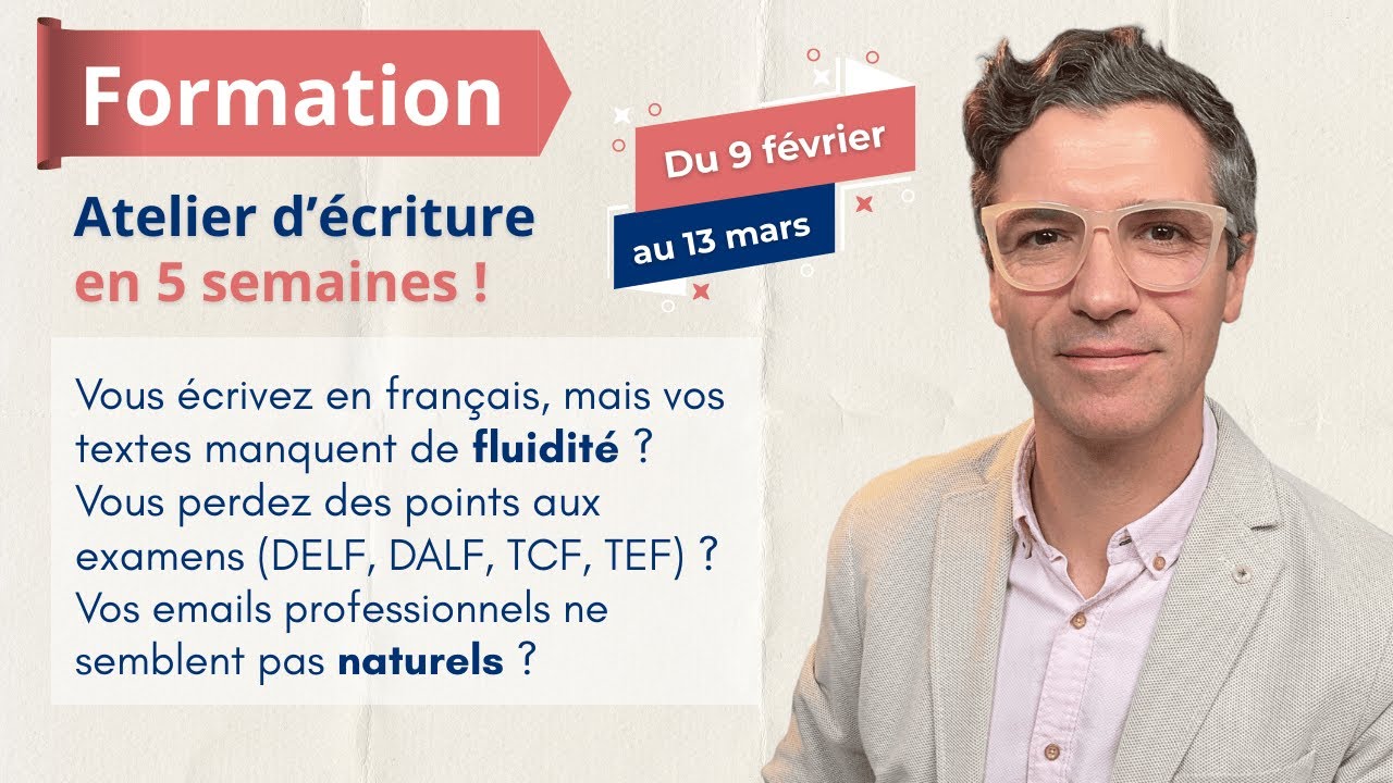 Atelier d'écriture en français ✍️ - Du 9 février au 13 mars 🚀