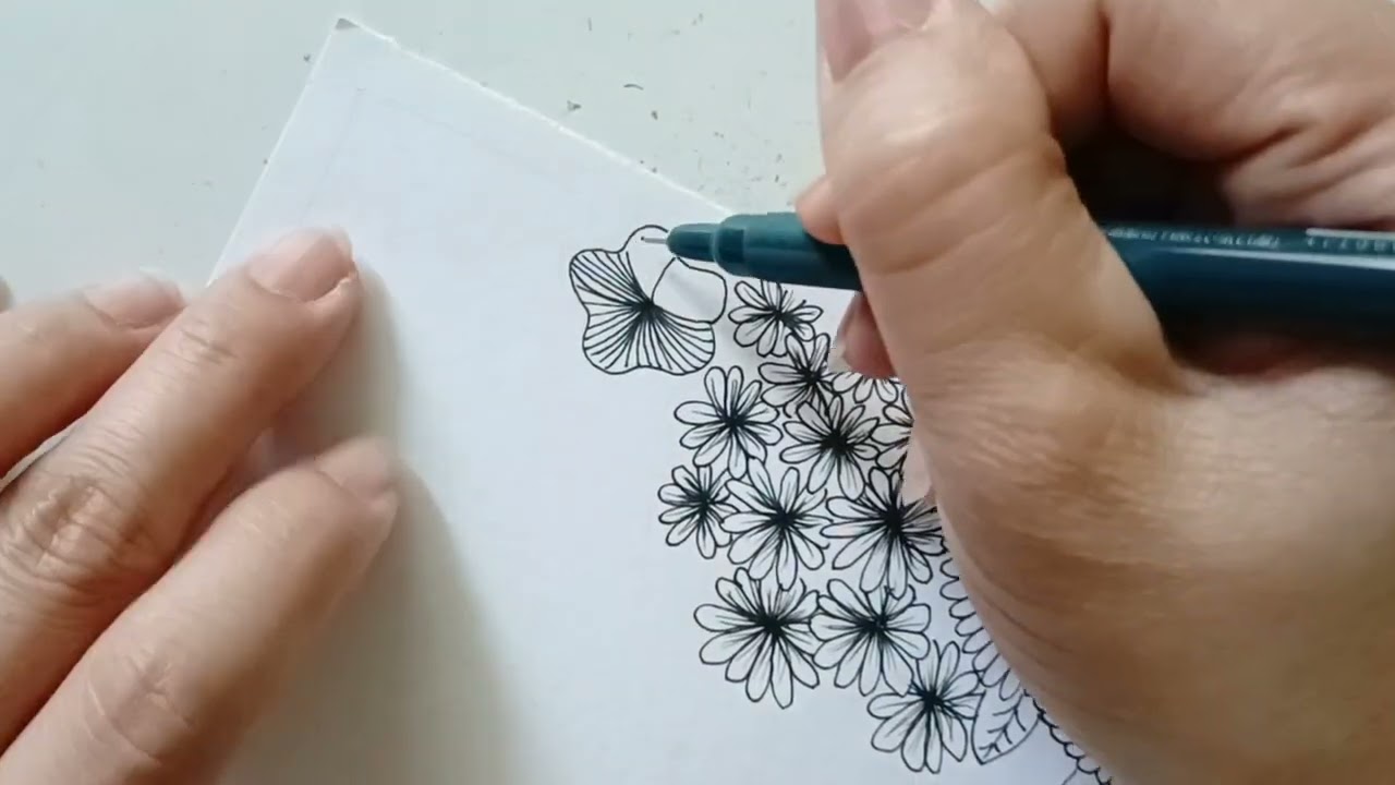 【盛夏花開】#zentangle #禪繞畫 #心靈抒壓 #客製化 #自我陪伴 #腦瑜珈