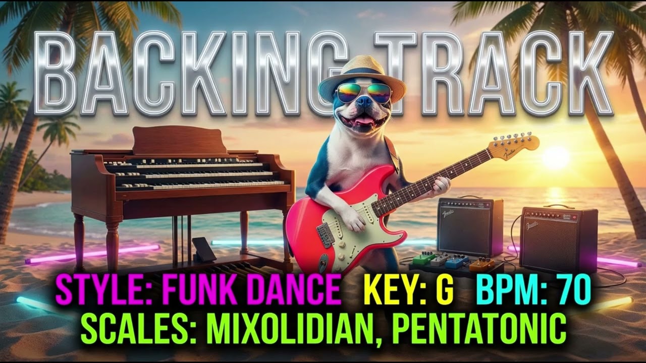 Rhythmic Funk Ambient Backing Track Jam in G