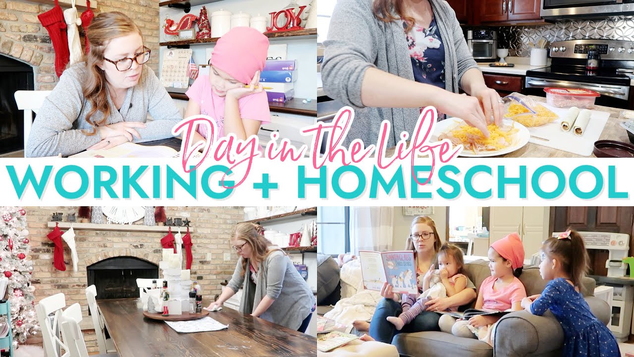 Homeschool + Working Mom DITL || Christmas Traditions + Work Routine + Homemaking + Homeschool