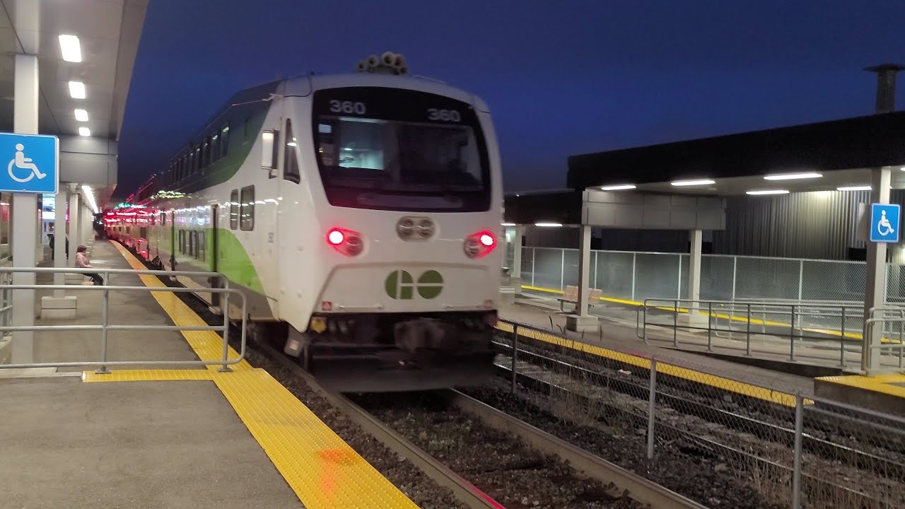 Go Train Stoped by Bramalea GO on the way to Union Station from Waterloo ON Canada.