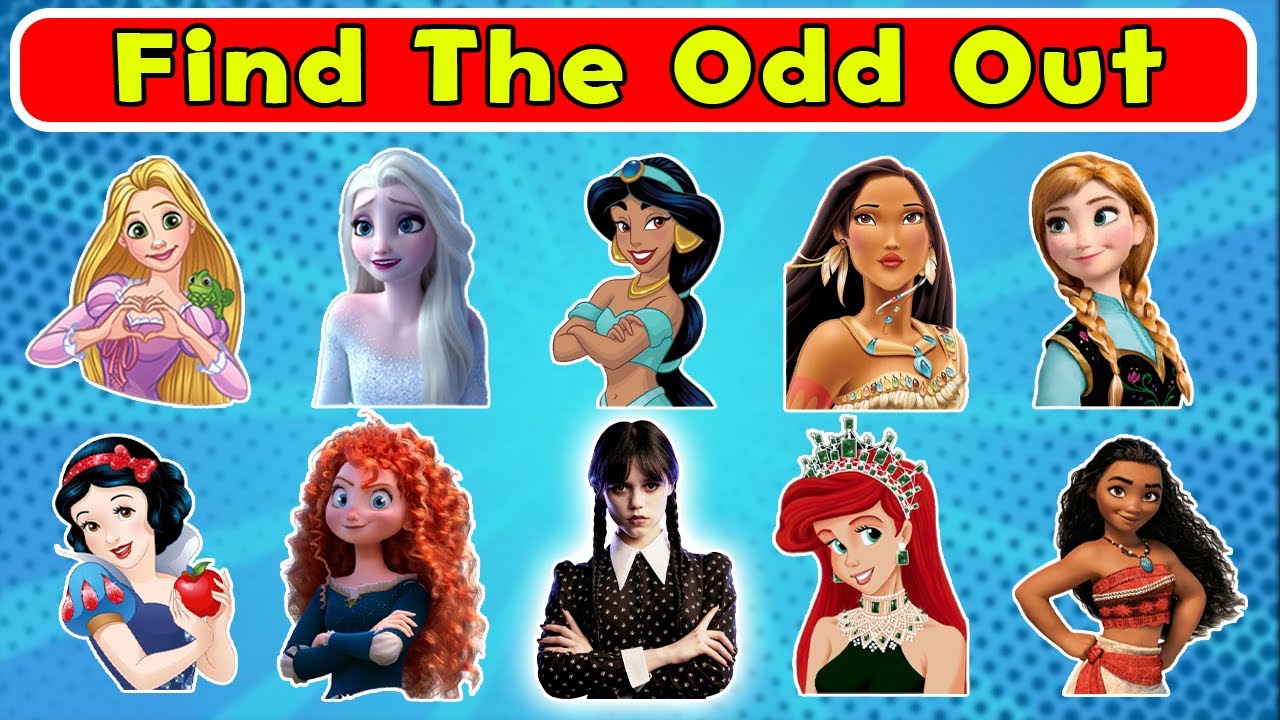 Find The Odd One Out Wednesday & Disney Character |Wednesday quiz |Great Quiz