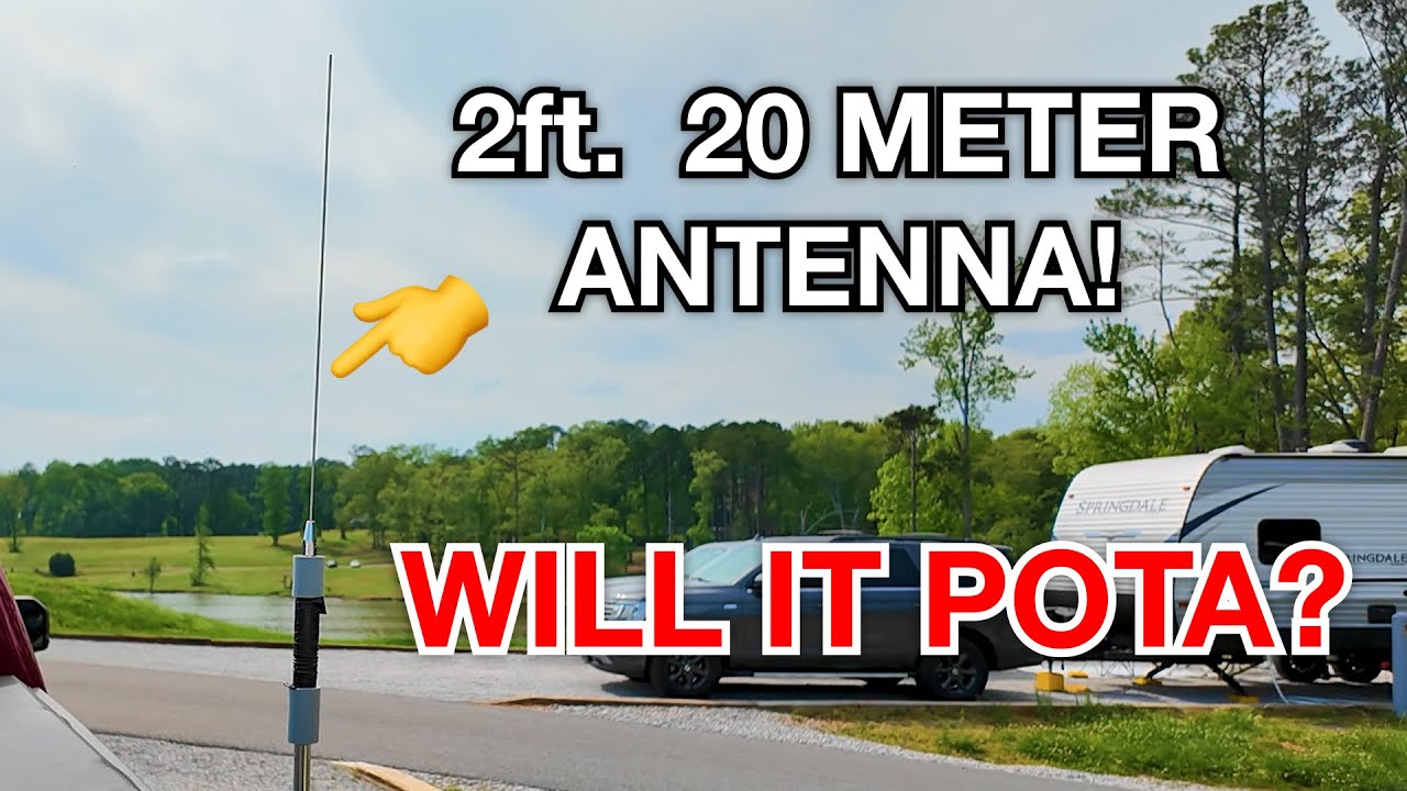 Morse Code POTA on a 2 Foot 20 Meter Antenna!