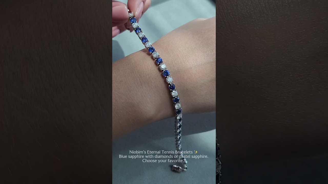 Eternal Tennis Bracelet by Niobim. Choose your favorite. #sapphire #bracelet #diamond