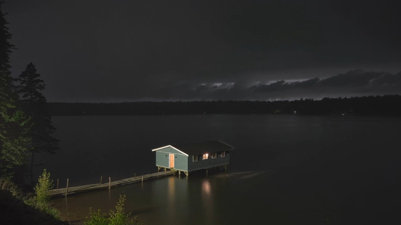 Heavy Rain at Night for Sleeping, 10 Hours Dark Screen Ambient, Insomnia Relief