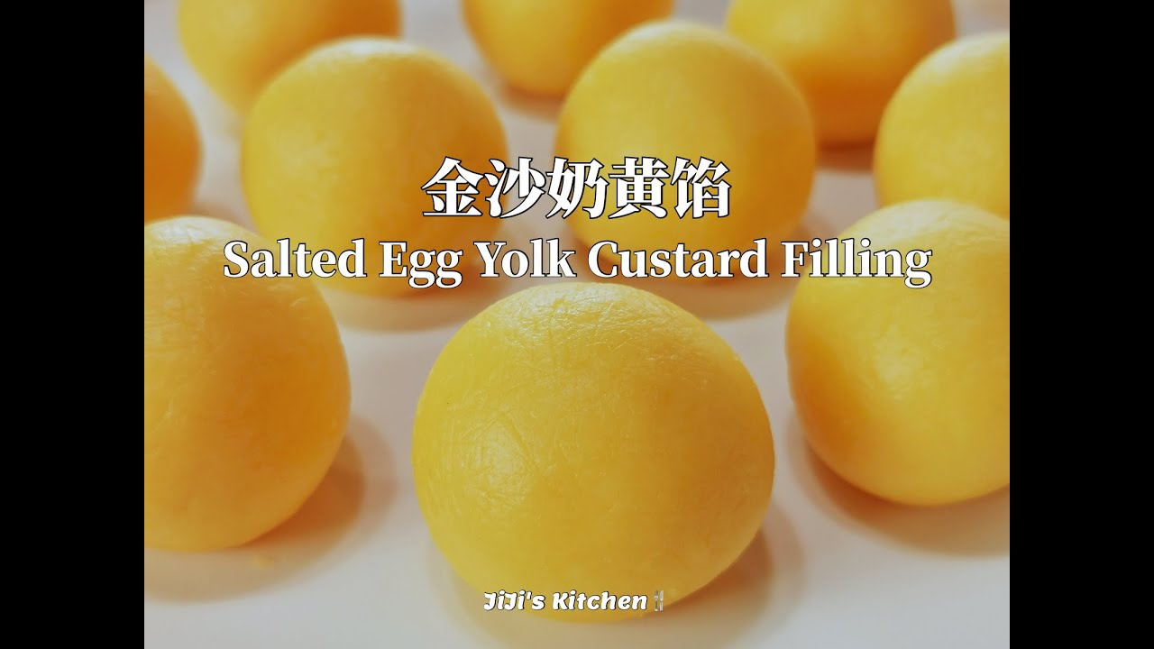 【美食VLOG】金沙奶黄馅，可做月饼/面包/包子馅，简单好吃 Salted Egg Yolk Custard Filling. Simple & Delicious【JiJi's Kitchen🍴】