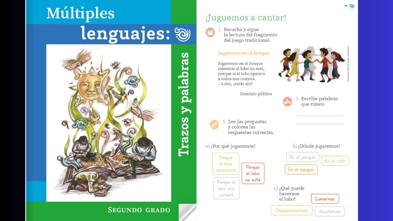 Múltiples lenguajes: trazos y palabras página 19 - 23 │¡Juguemos a cantar!
