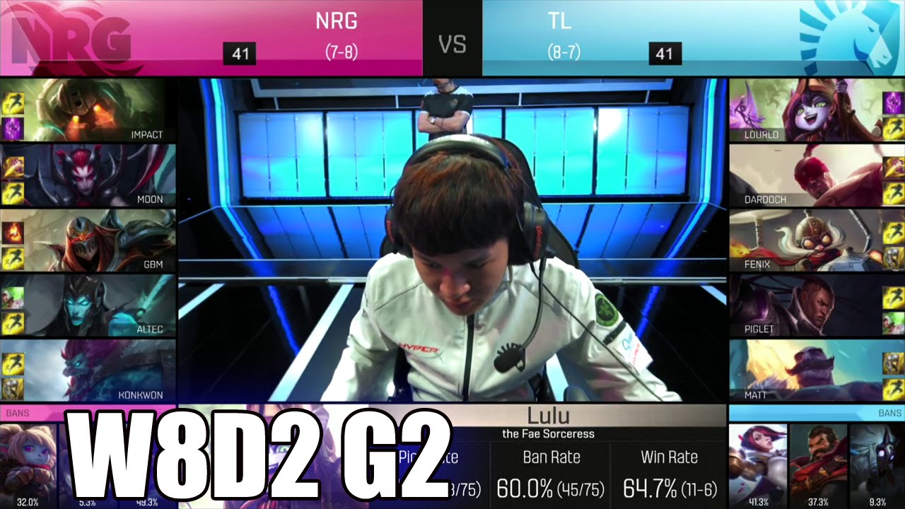 NRG eSports vs Team Liquid | Week 8 Day 2 S6 NA LCS Spring 2016 | NRG vs TL G2 W8D2 1080p