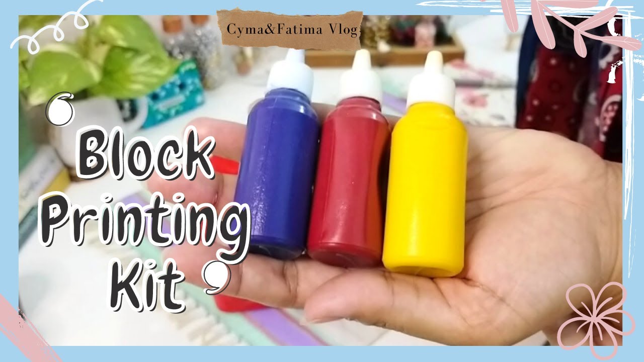 🇵🇰Introducing Block Printing Kit | Cyma&Fatima Vlog #blockprinting #blockprintingathome
