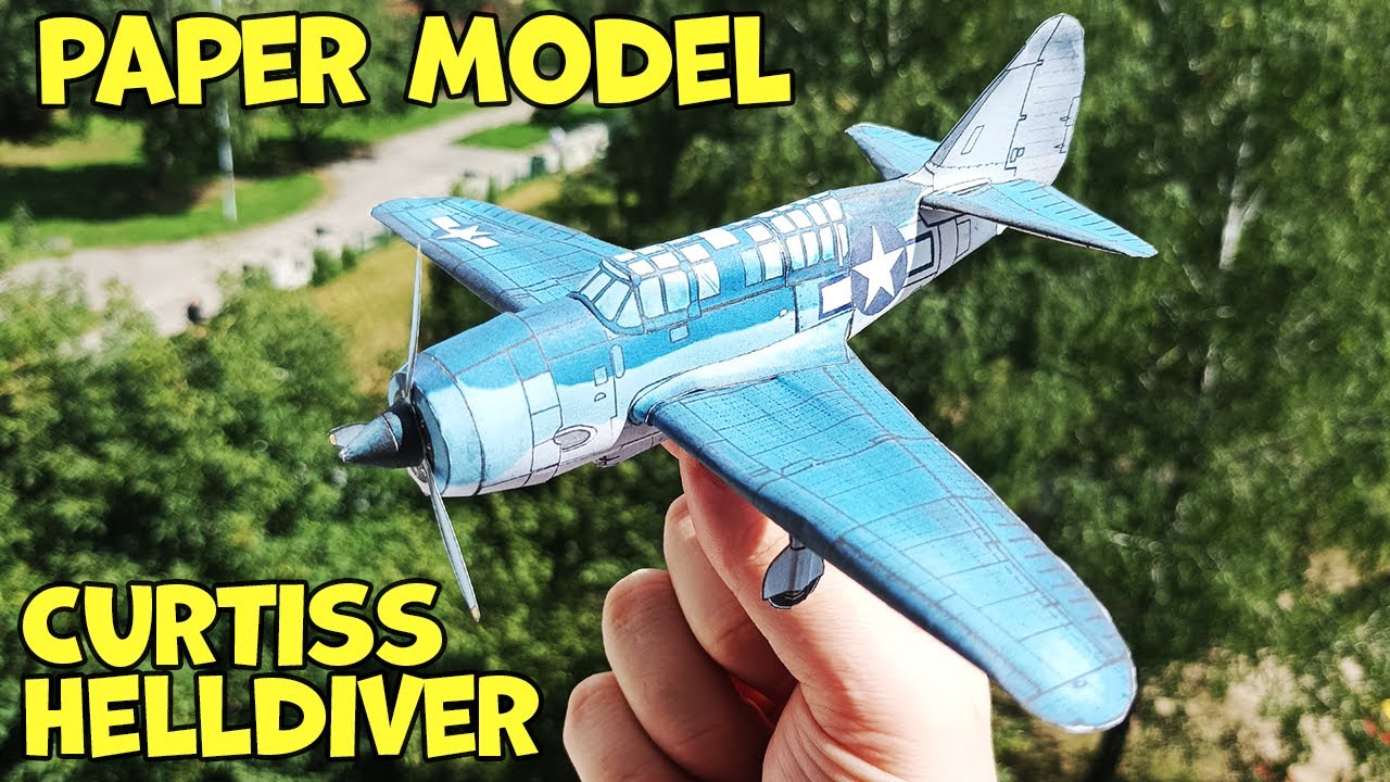 Simple paper model Bomber Curtiss SB2C Helldiver | How To Make PAPER AIRPLANE | Paper craft