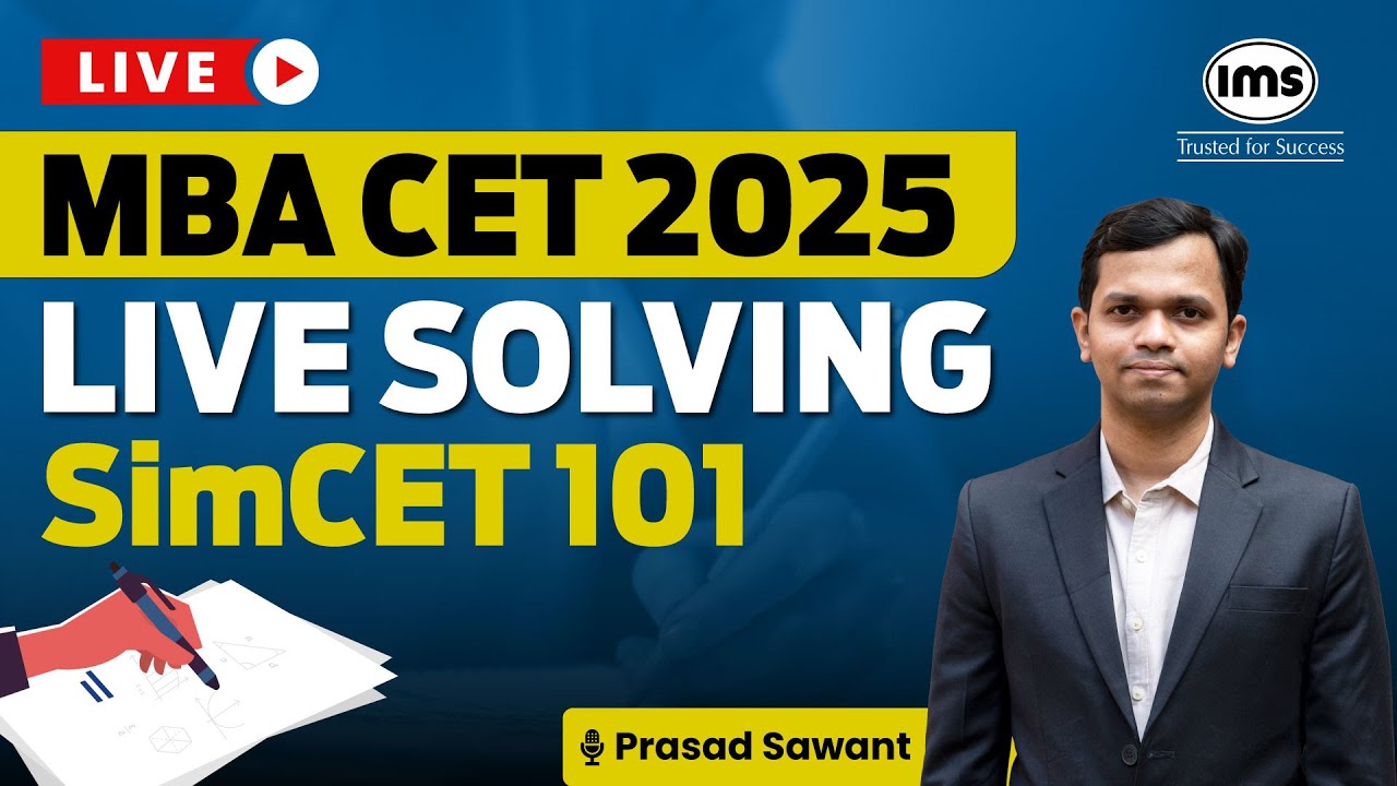 🔴Live SimCET 101 Mock Solving ft. Prasad Sawant | MAH MBA-CET 2025 Preparation
