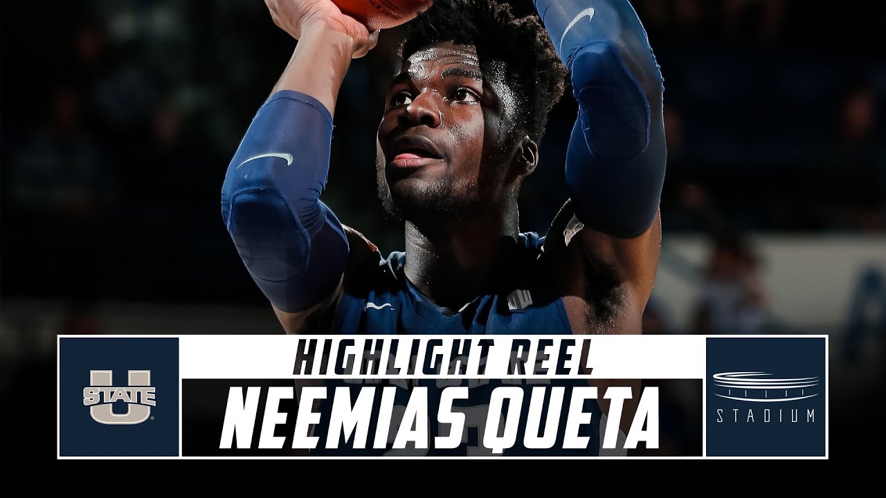 Neemias Queta Utah State Basketball Highlights - 2018-19 Season | Stadium