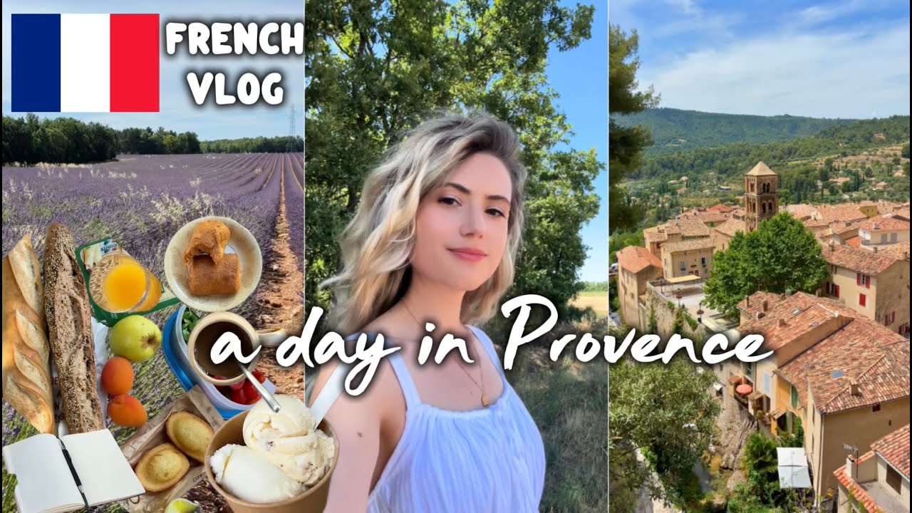 A slow day in Provence 🇫🇷 | French Vlog with Subtitles - A French village, lavender fields & lakes