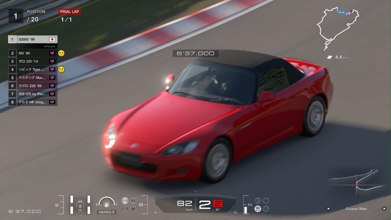 PS5【GT7】HONDA S2000 '99:1240kg:Nürburgring:GT Sophy: #GT7 #PS5