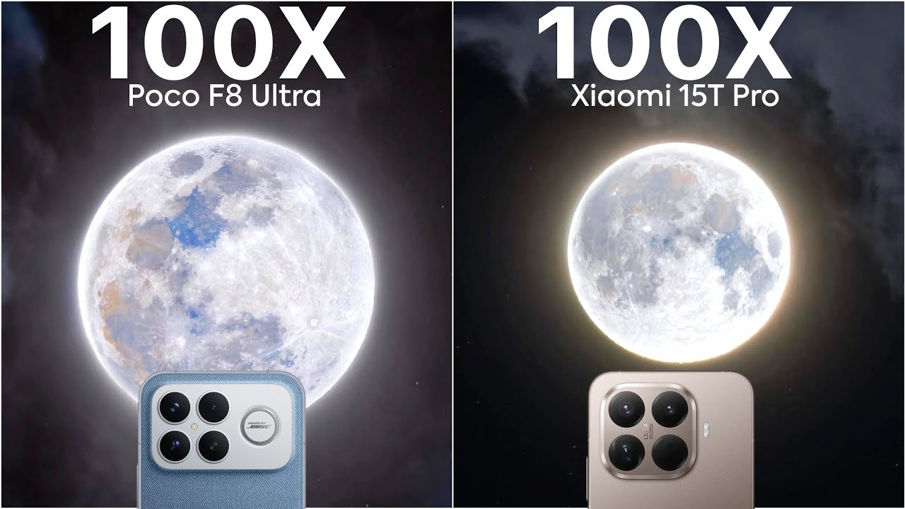 Сравнение тестов Poco F8 Ultra и Xiaomi 15T Pro Live Zoom