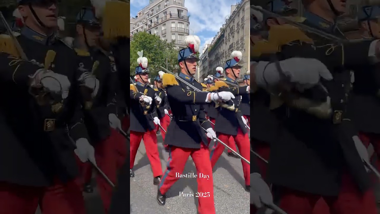 Saint-Cyr Singing & Marching at Bastille Day Parades in Paris 2025