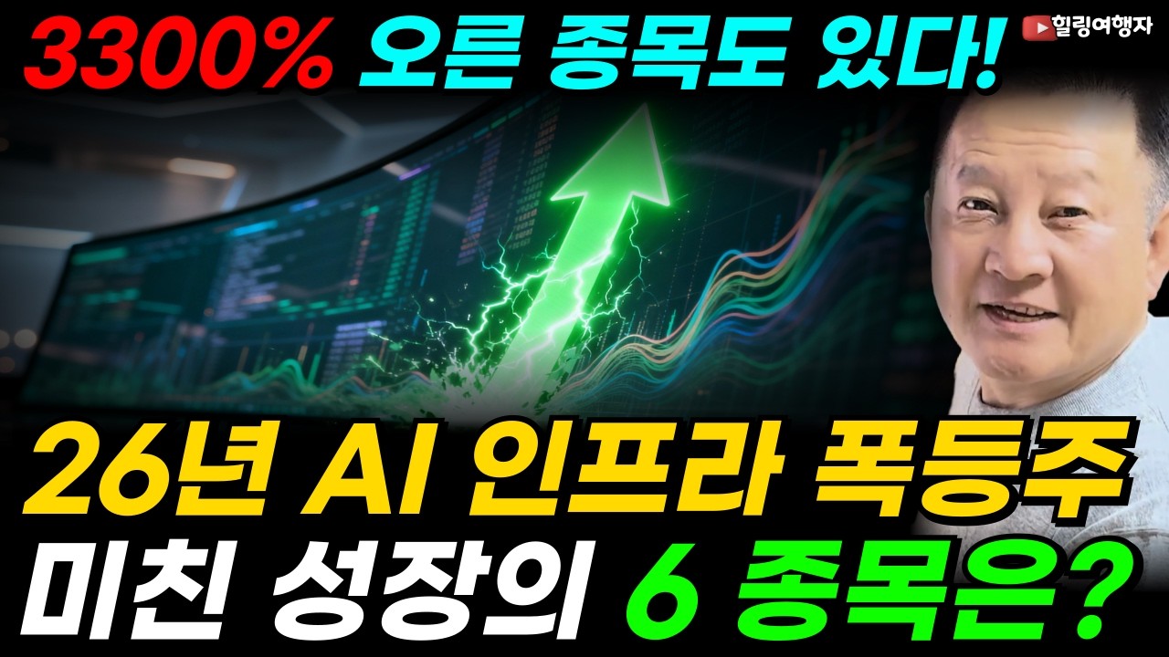 엔비디아 말고, 진짜 조용히 막강한 종목들, 3300% 오른 종목도 있다! 2026년 AI 인프라 괴물주 6선! 매 분기 '숫자'로 증명하는 미친 성장주 6 종목은?