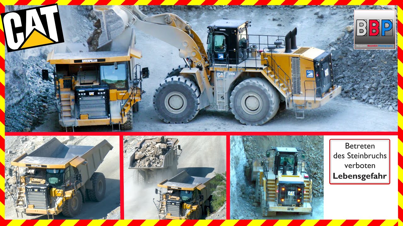 💪 CAT 990K & 2x 775G - Limestone Quarry, Germany, 2025.