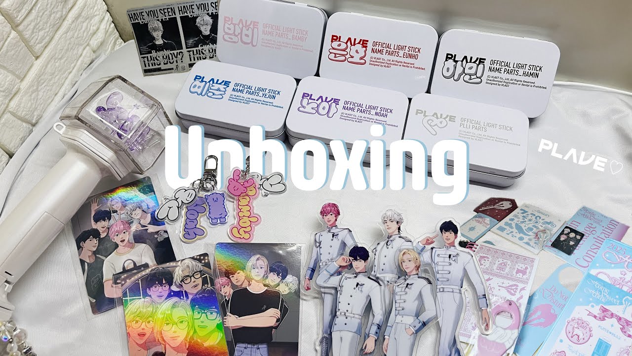 【Unboxing】 Huge purchase (?) Plave encore concert merch, 2025 season greeting…💕#플레이브 #플리 #plave
