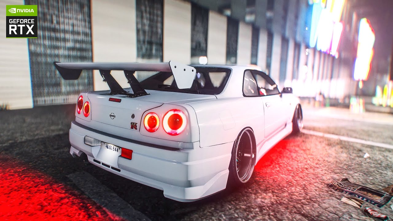 ► GTA 6 Graphics - NaturalVision Evolved - Nissan Skyline GT-R R34! Ultra Realistic Graphic MOD PC