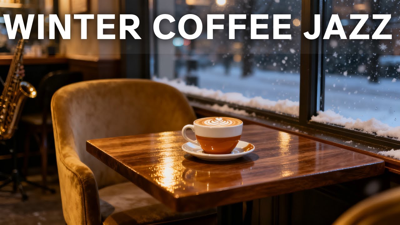 Winter Coffee Jazz ☕❄️ Cozy Café Sounds for Calm & Focus 冬
