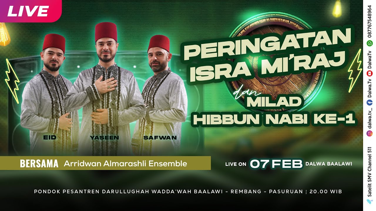 🔴LIVE PERINGATAN ISRA MI'RAJ DAN MILAD HIBBUN NABI KE-1 BERSAMA AR RIDWAN ALMARASHLI ENSEMBLE