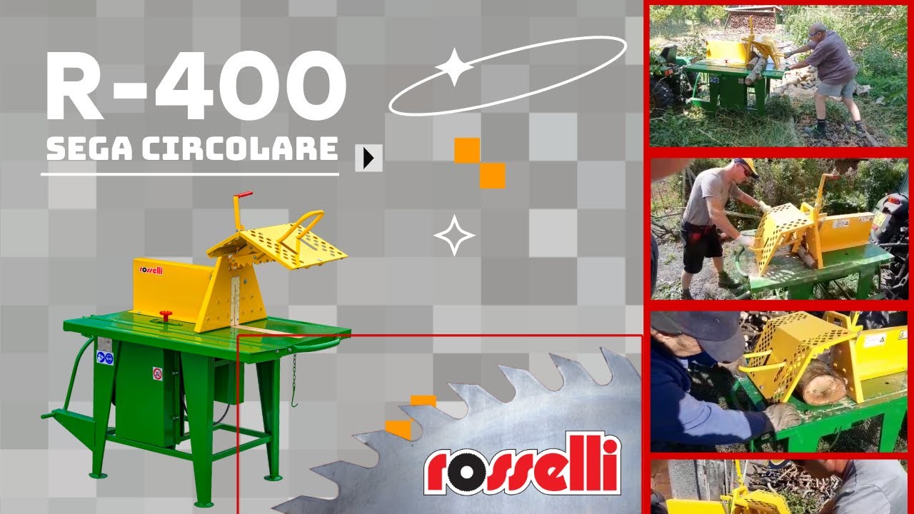Sega circolare per trattore R-400 : Soluzione efficiente per il taglio della legna da ardere!
