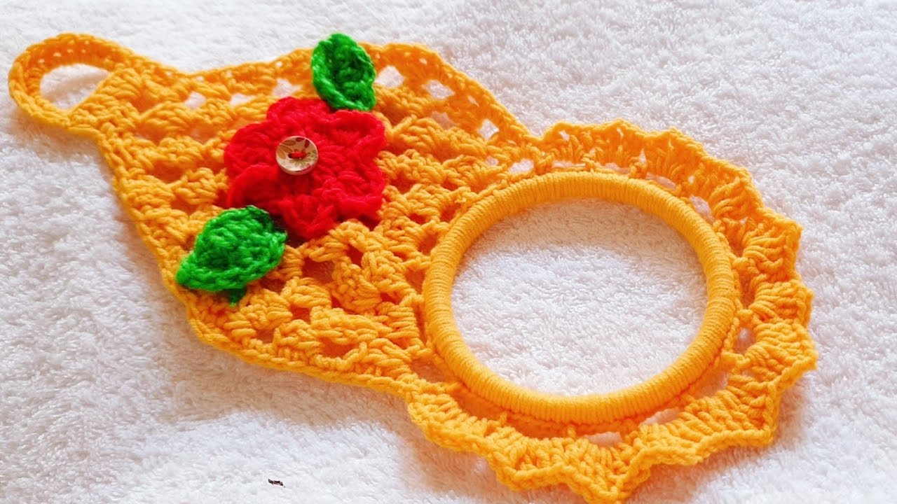 Easy Crochet kitchen Towel Topper🧡 -2