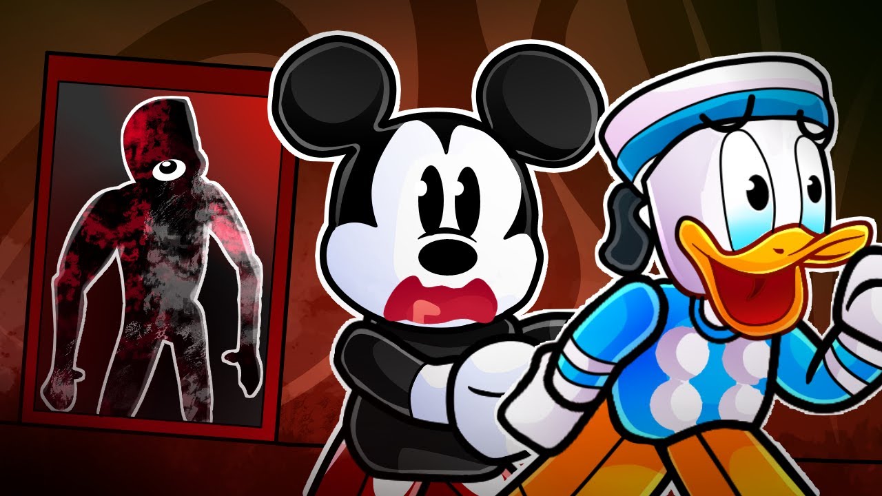 Дональд и Микки ПУГАЮТСЯ на 2-м этаже ДВЕРЕЙ в Roblox!