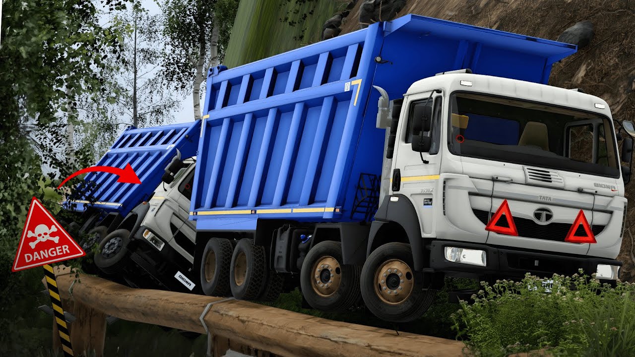 Indian Tata Signa Truck Driving On Extreme Dangerous Roads ⚠️💀| American Truck Simulator