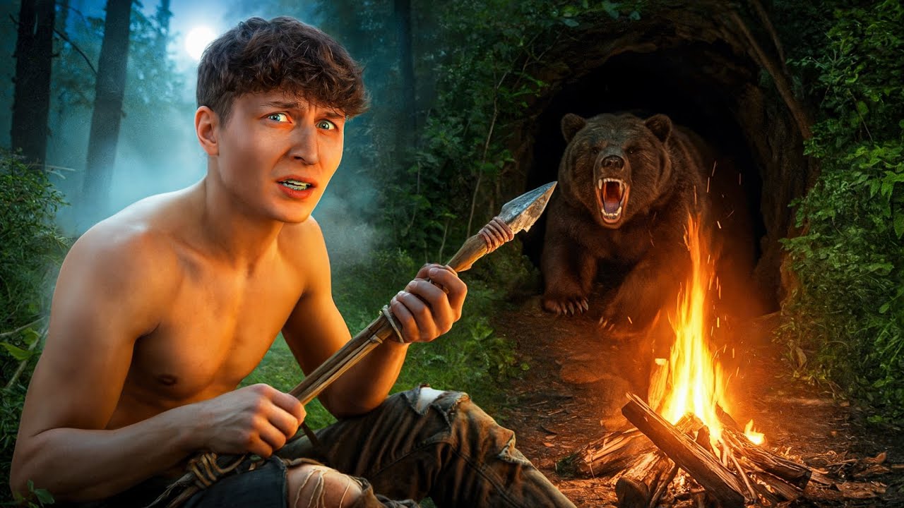 Spędziłem 1 Noc w Lesie! (SURVIVAL FRIENDZ)