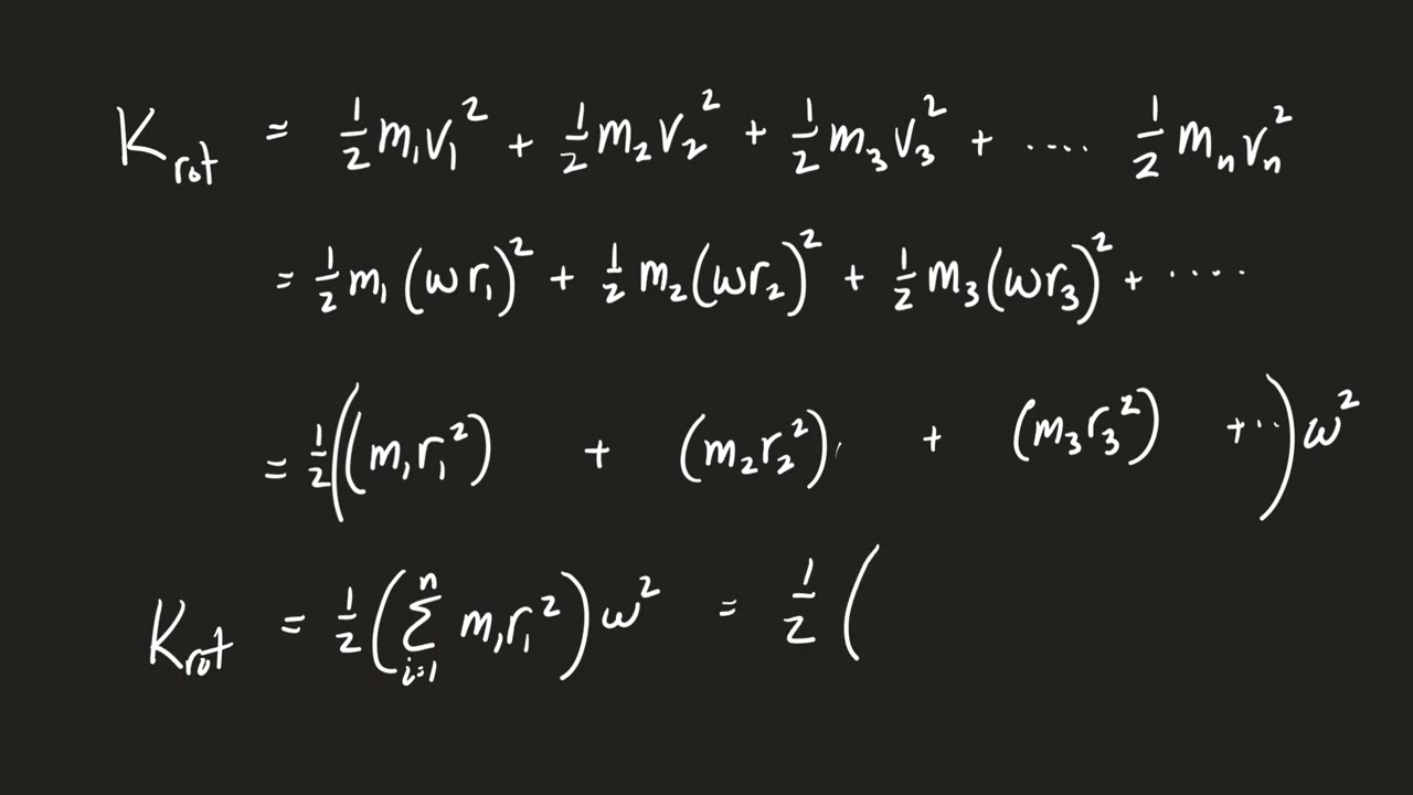Derivation of rotational kinetic energy