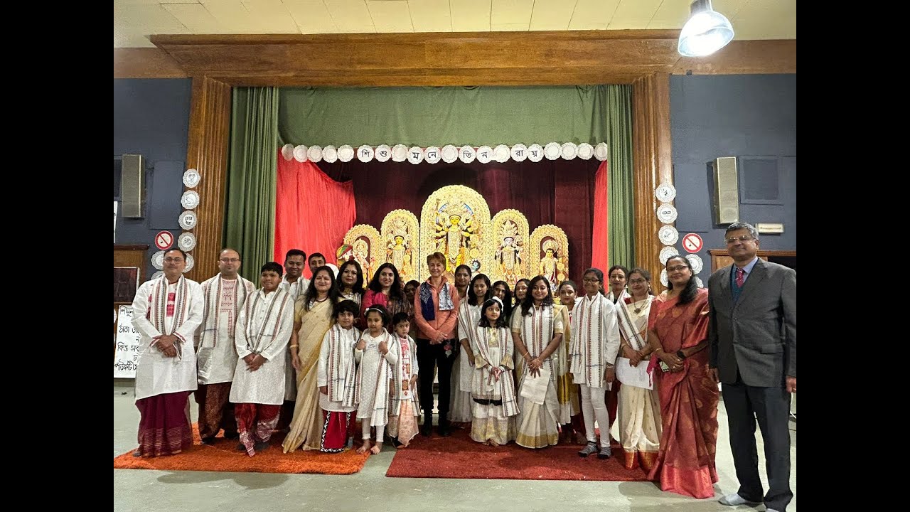 Vedic Chanting during the inauguration of Durga Puja 2024 organized by Tero Parbon Belgium