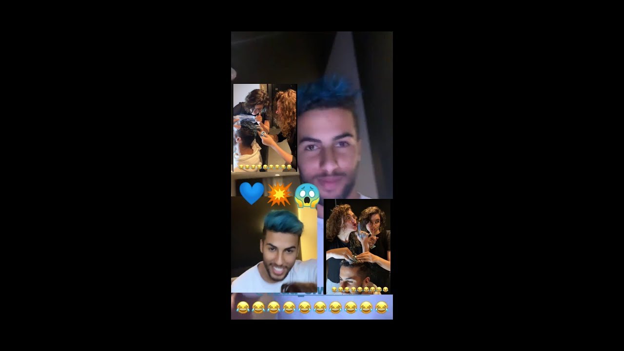 RAGHDA PAINTS THE HAIR BLUE TO REDA EL WAHABI PRANK💙 😱😂💔💥