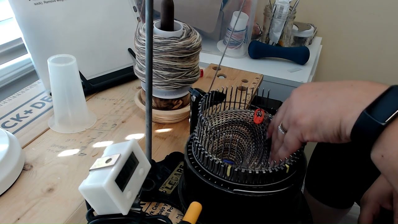 Making my first pair of socks on a csm: part2 making the sock